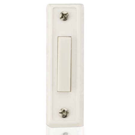 Newhouse Hardware Unlighted Door Chime Push Button, White BT1W